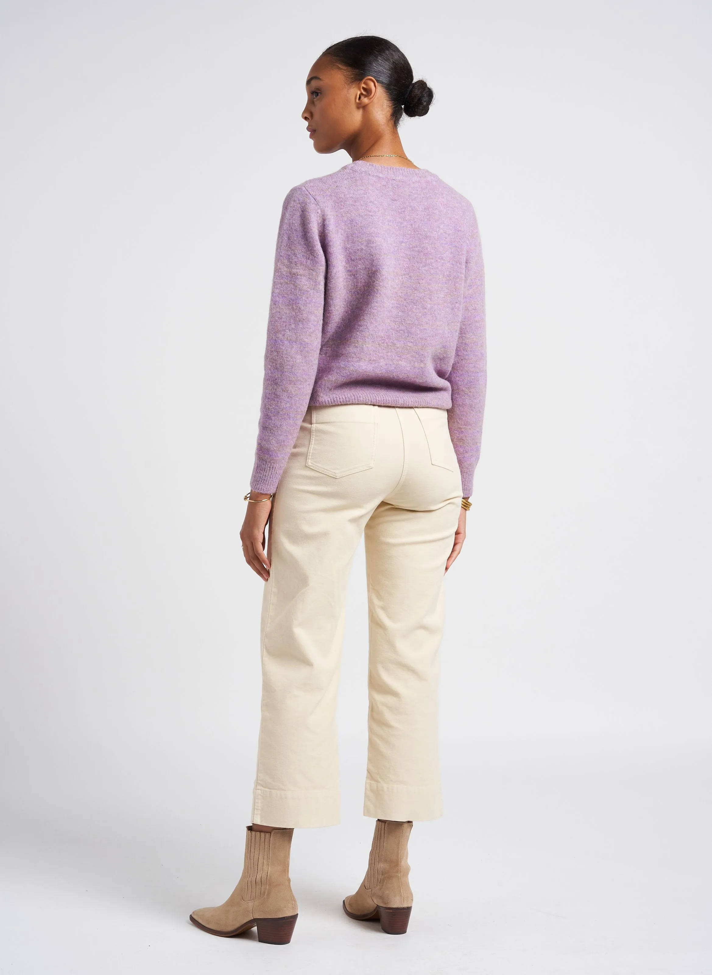 HUDPEACH  PANTALóN RECTO DE MEZCLA DE ALGODóN EN BEIGE