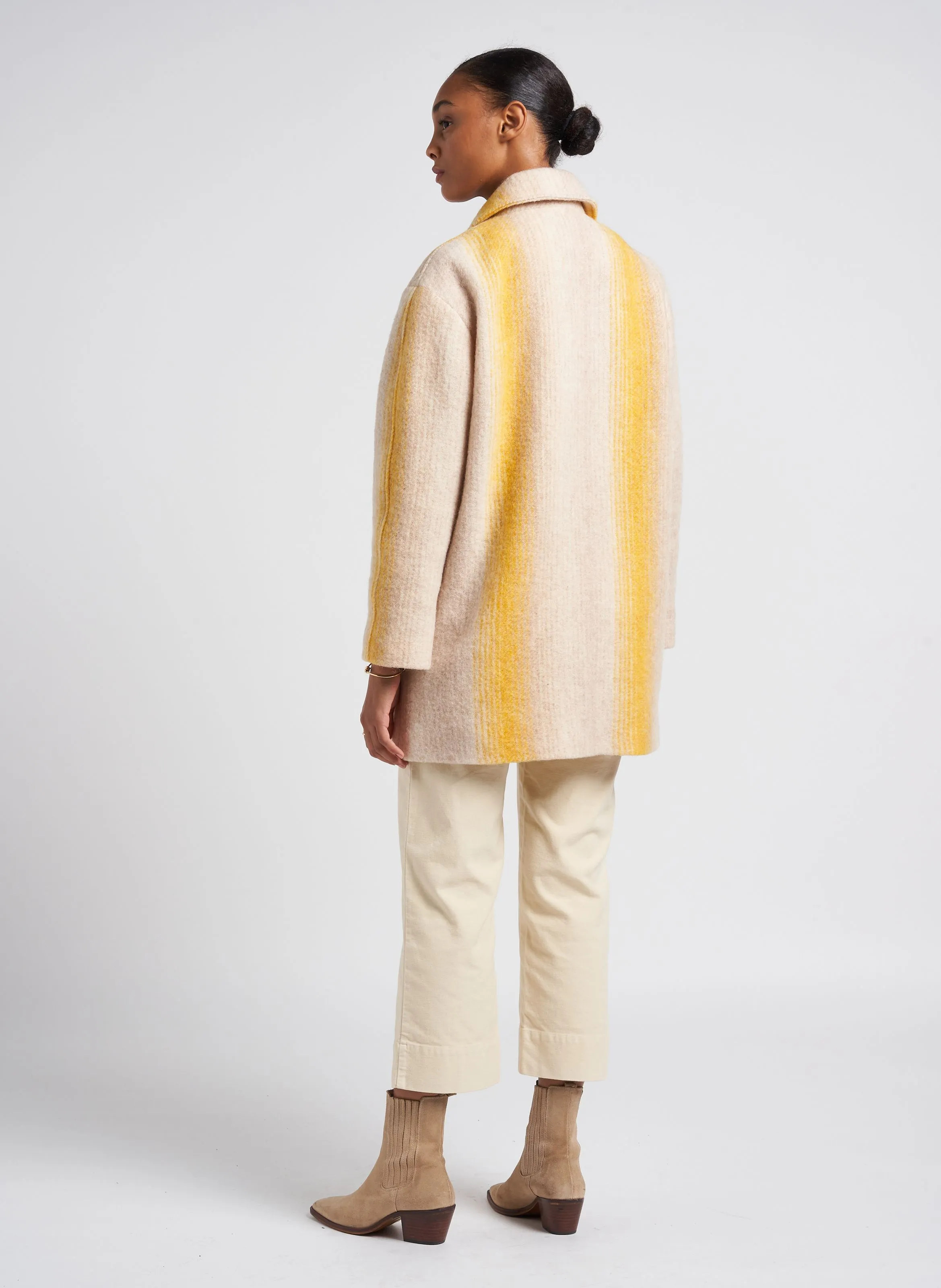 HUDPEACH  PANTALóN RECTO DE MEZCLA DE ALGODóN EN BEIGE