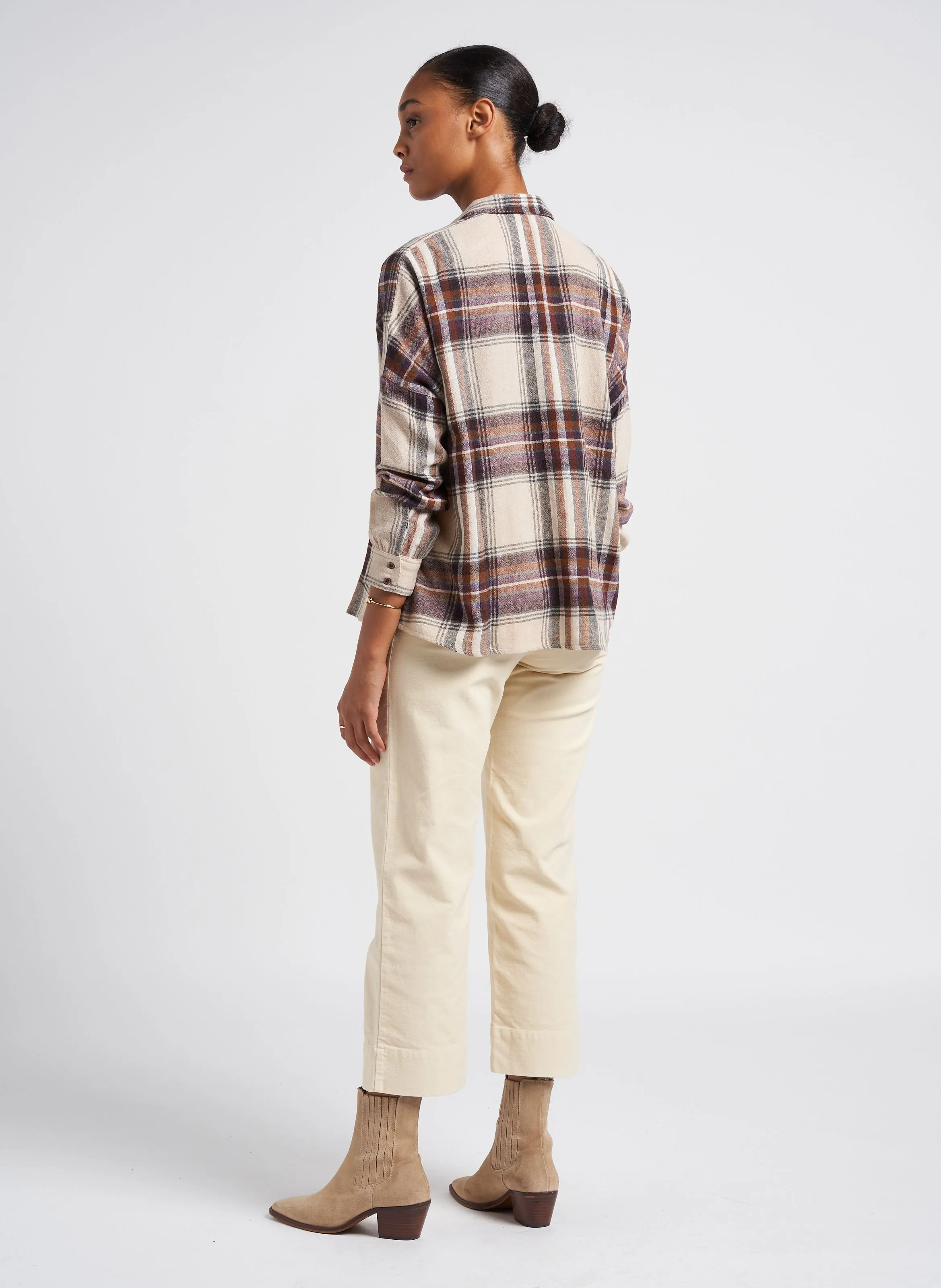HUDPEACH  PANTALóN RECTO DE MEZCLA DE ALGODóN EN BEIGE