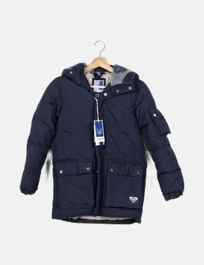 Jack & Jones Abrigo azul largo