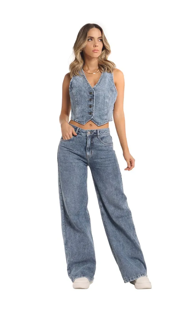 Jean Azul Wide Leg