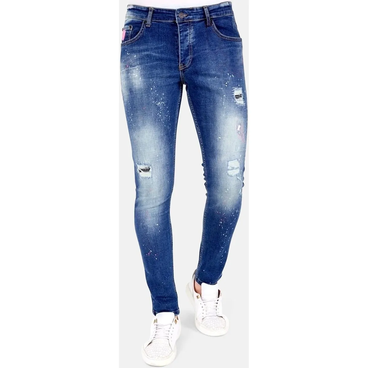 Jeans Slim Salpicaduras Pintura