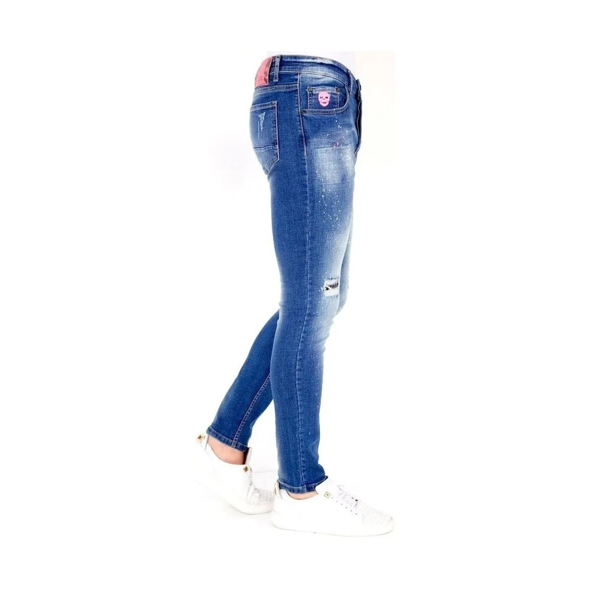 Jeans Slim Salpicaduras Pintura