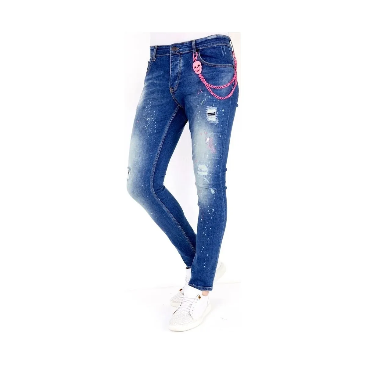Jeans Slim Salpicaduras Pintura