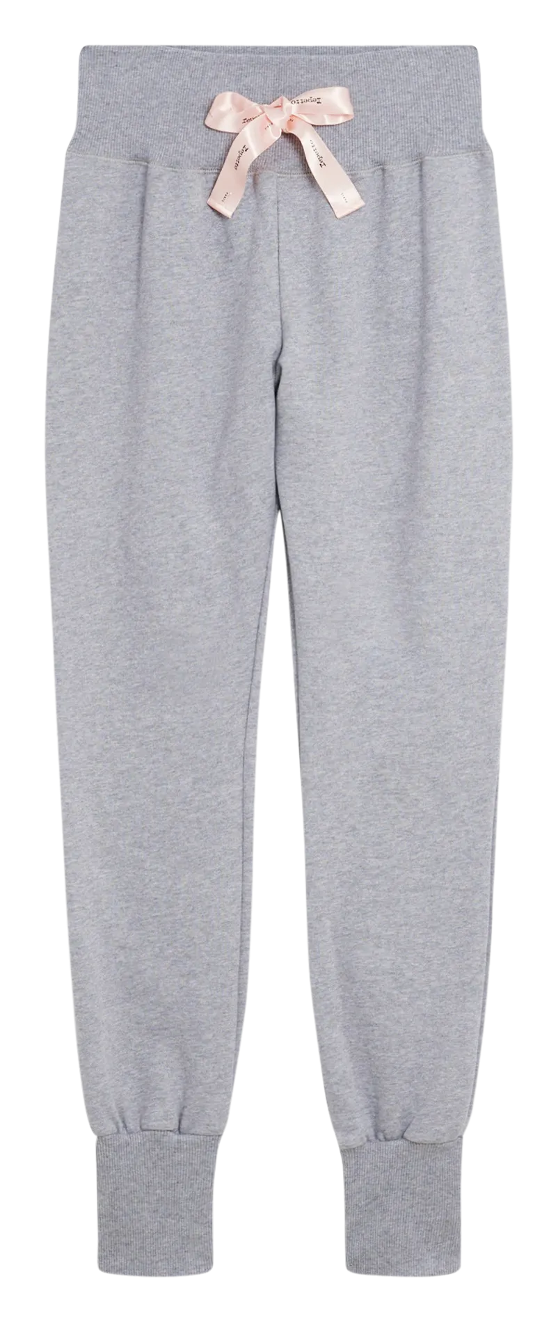 Jogging ajustado de felpa y talle alto en gris
