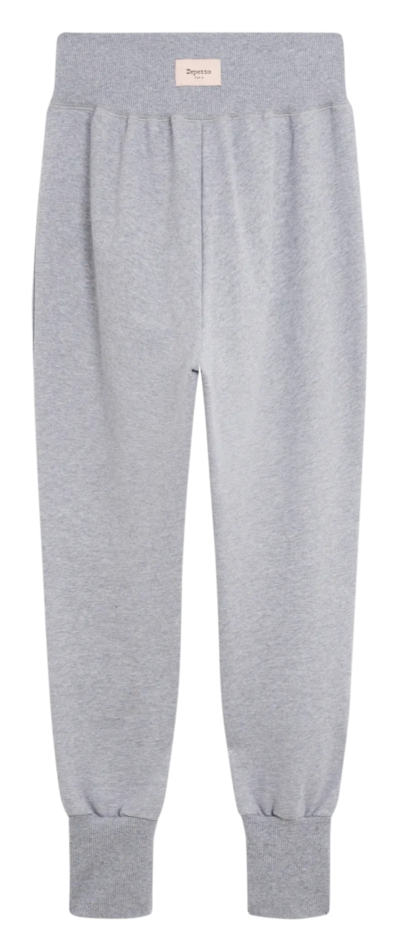 Jogging ajustado de felpa y talle alto en gris