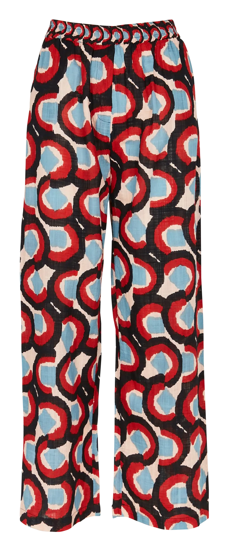 JULIETTA  PANTALóN RECTO ESTAMPADO DE MEZCLA DE ALGODóN EN AZUL