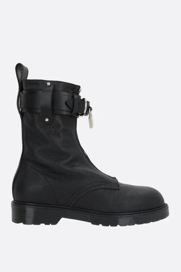 Jw Anderson Black Punk Leather Ankle Boots