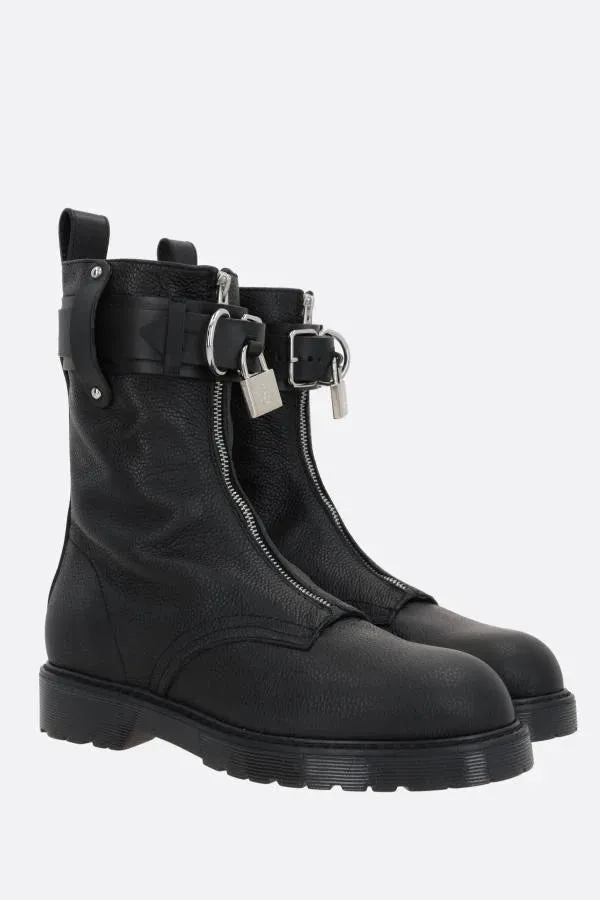 Jw Anderson Black Punk Leather Ankle Boots