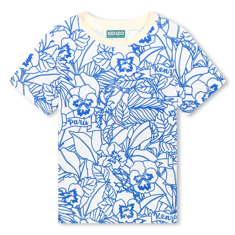 KENZO KIDS Camiseta de algodón estampada