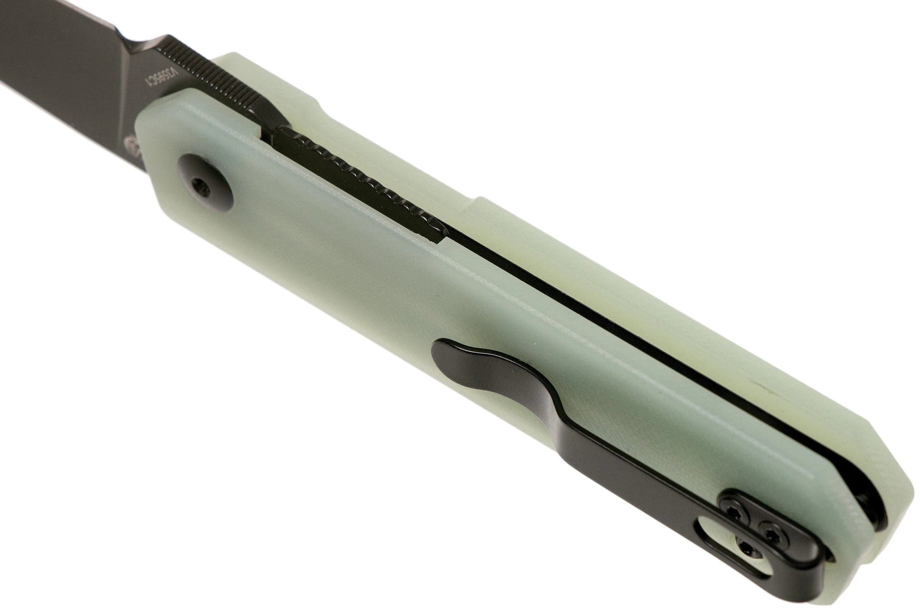 Kizer Converse V3595C1 Black 154CM, Transparent Jade G10, navaja, diseño Azo