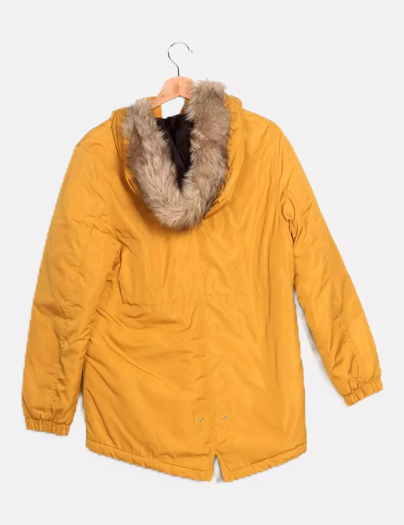 Lefties Parka amarilla acoclhada