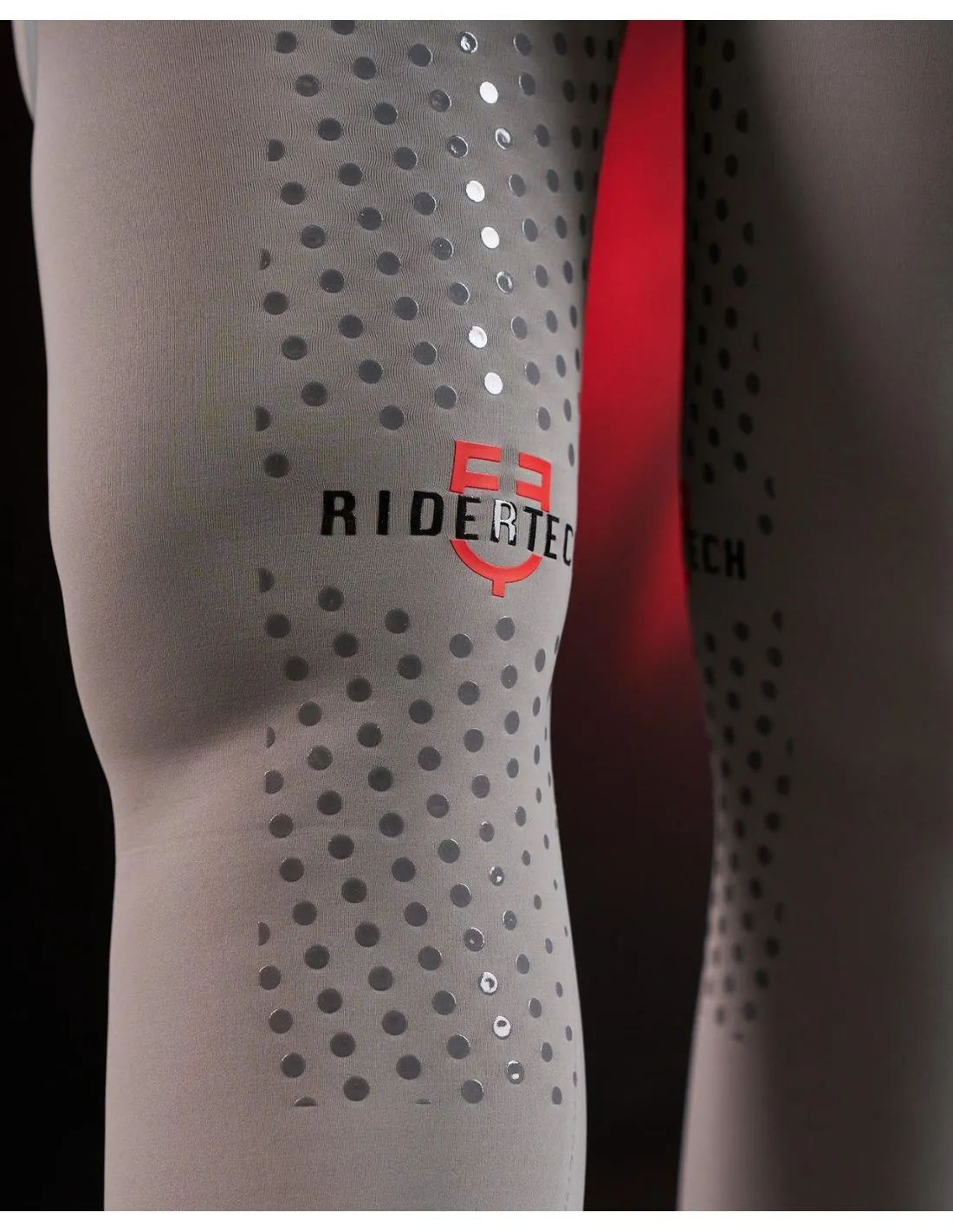 Leggings Con Agarre Completo Mujer Equestro Ridertechnology Gris