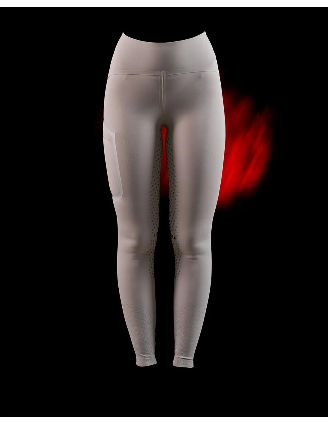 Leggings Con Agarre Completo Mujer Equestro Ridertechnology Gris