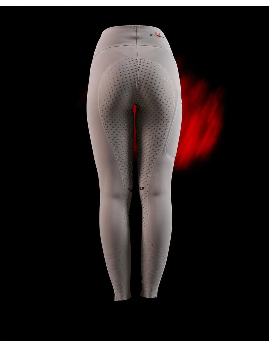 Leggings Con Agarre Completo Mujer Equestro Ridertechnology Gris
