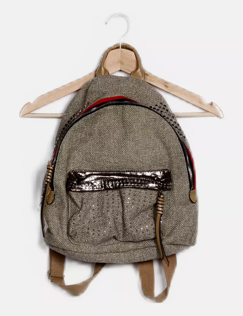 Lesqg Mochila beige tachas