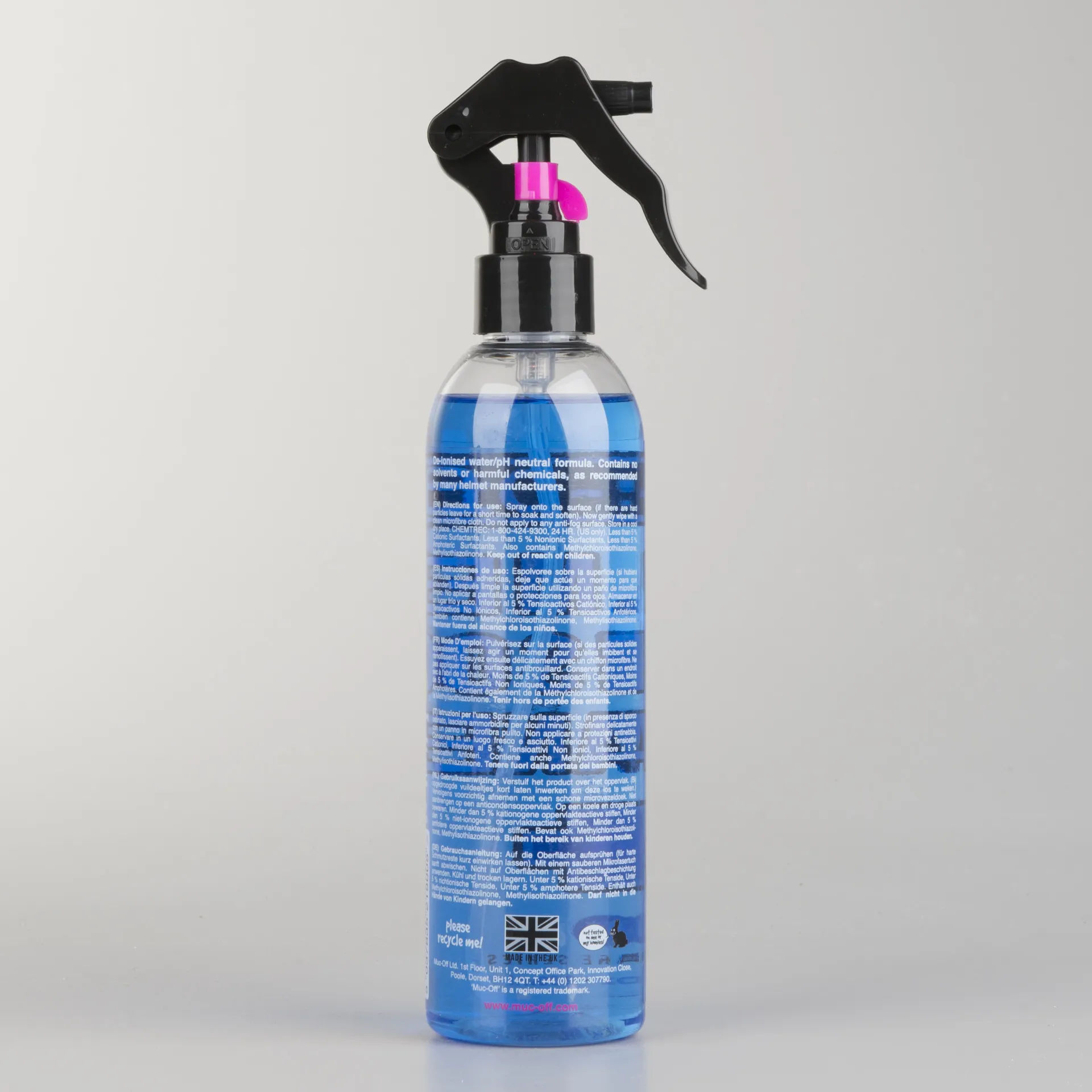 LIMPIADOR MUCOFF DE GAFAS Y PANTALLA DE CASCO 250ML  