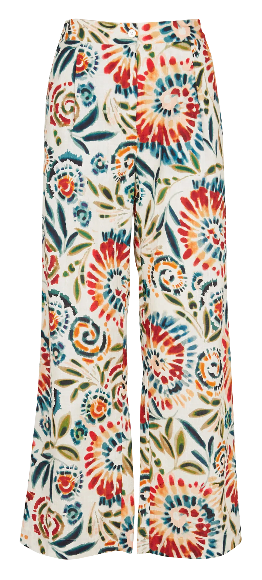 LOLA  PANTALóN RECTO DE ALGODóN ESTAMPADO EN MULTICOLOR