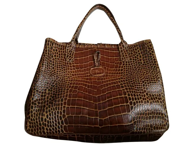 Longchamp Roseau Castaño 