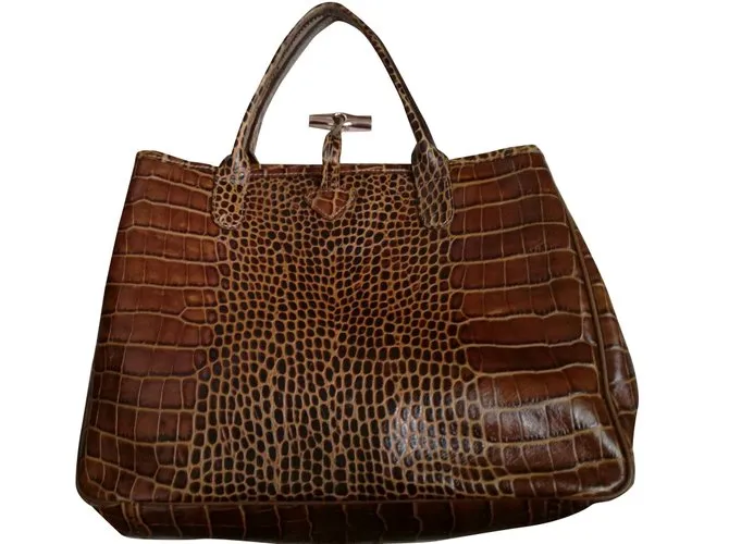 Longchamp Roseau Castaño 