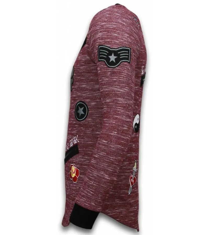 LONGFIT EMBRIORDRY  PATCHES PARA EL SUéTER  ELITE CREW  BURDEOS
