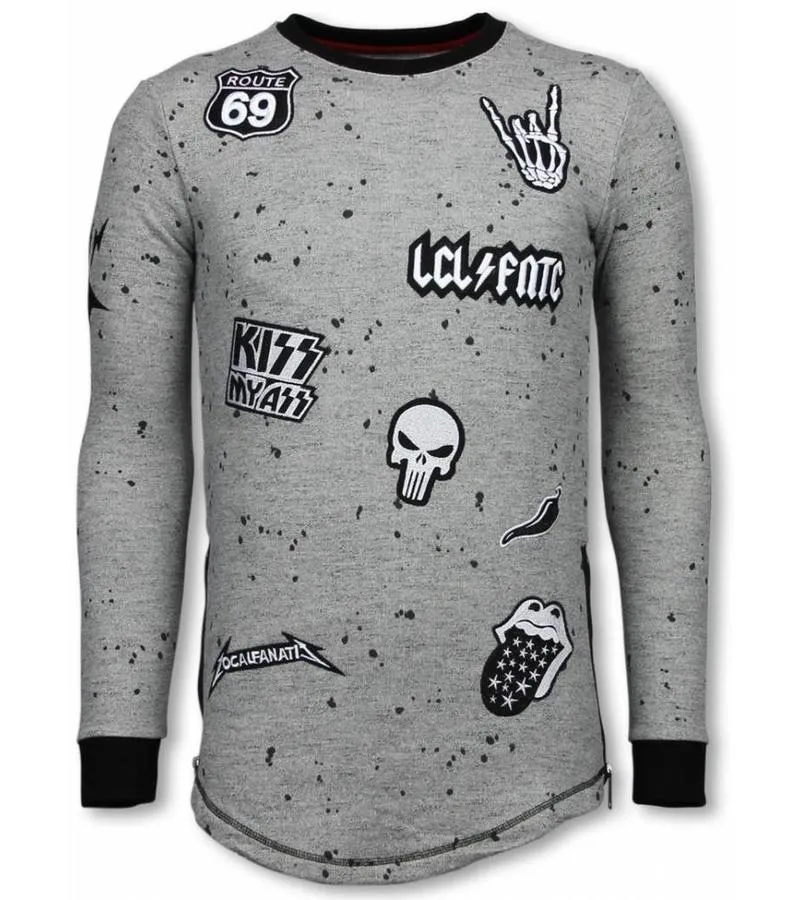 LONGFIT EMBRIORDRY  PATCHES PARA EL SUéTER  ROCKSTAR  GRIS