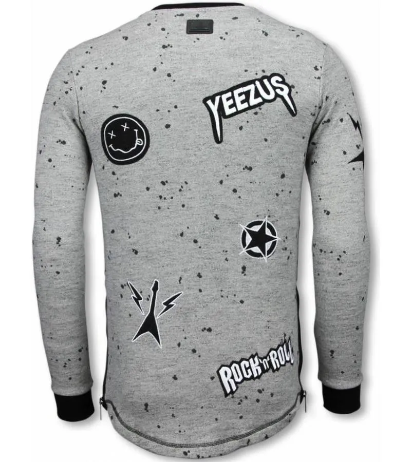 LONGFIT EMBRIORDRY  PATCHES PARA EL SUéTER  ROCKSTAR  GRIS
