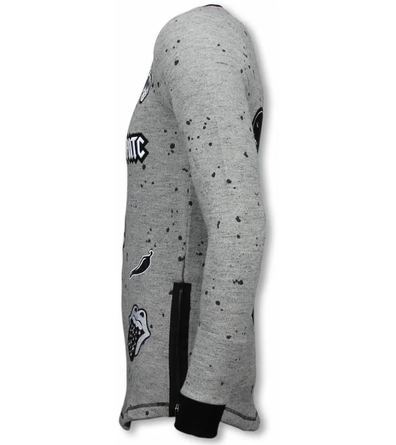 LONGFIT EMBRIORDRY  PATCHES PARA EL SUéTER  ROCKSTAR  GRIS