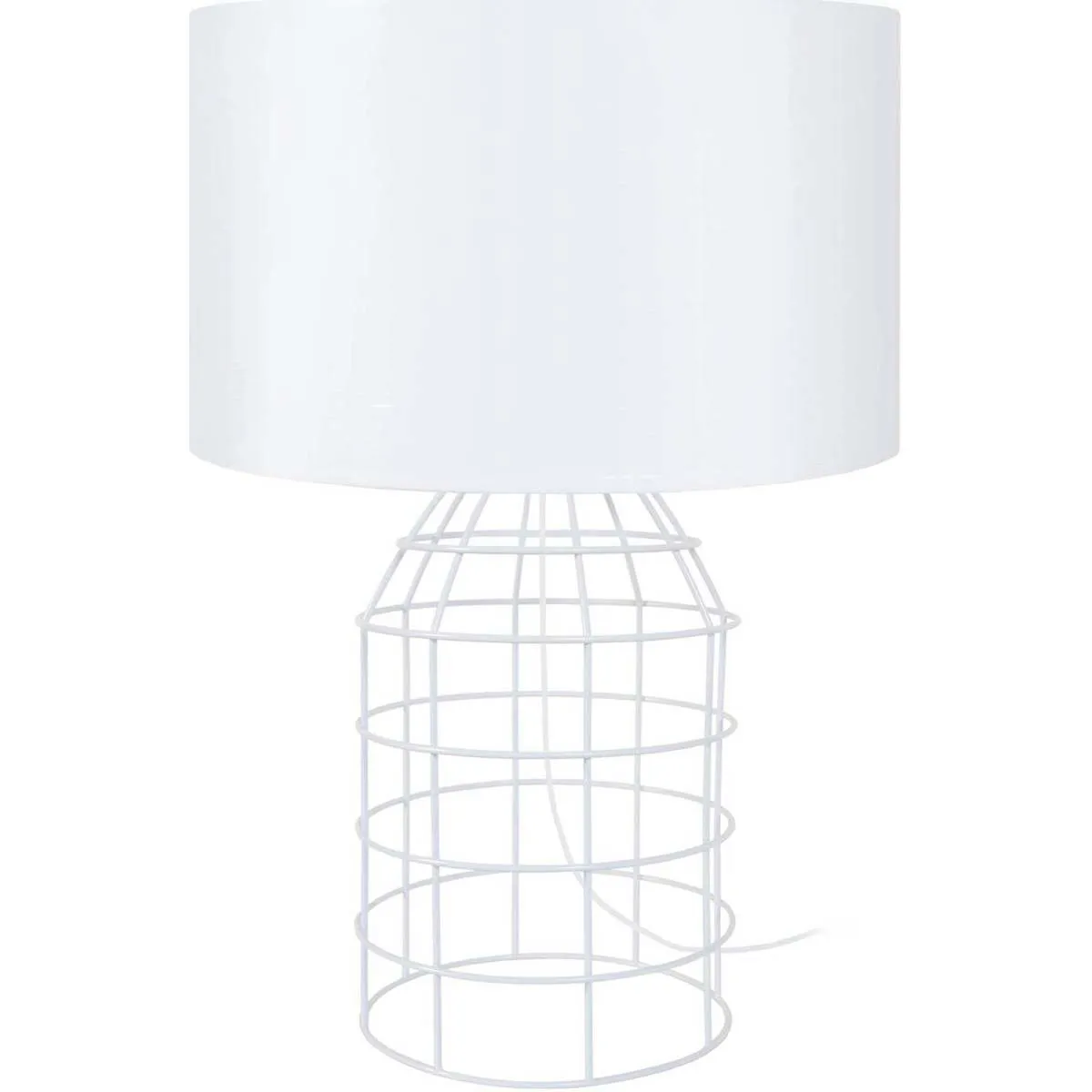 Lámpara de Mesa redondo metal blanco