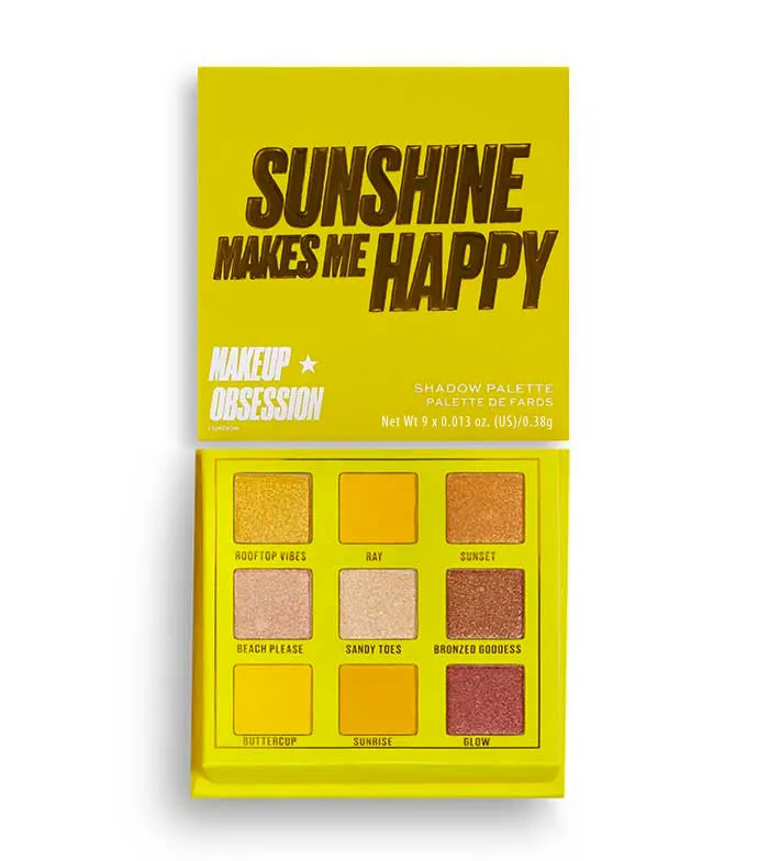 MAKEUP OBSESSION  PALETA DE SOMBRAS SUNSHINE MAKES ME HAPPY