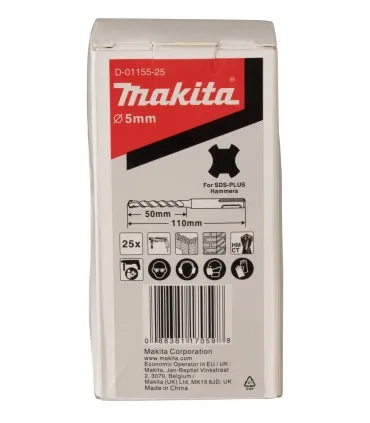 MAKITA ACC. SET BROCAS SDSPLUS 5X110  25PCS.