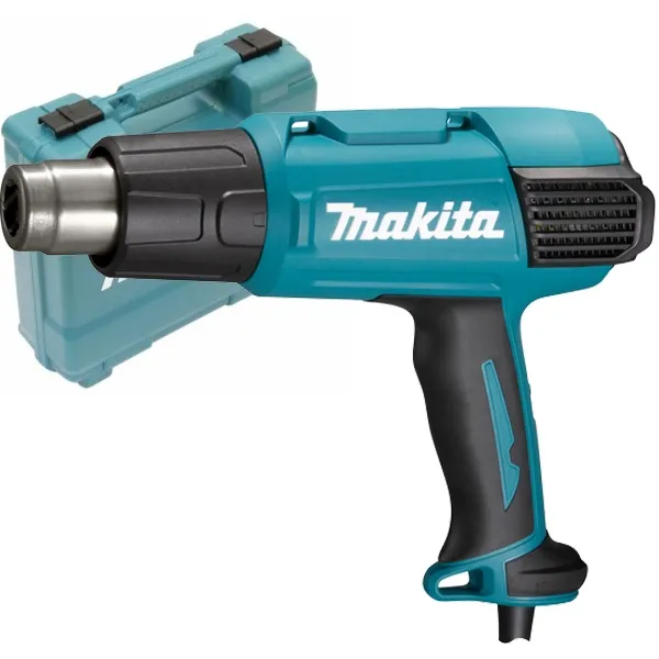 MAKITA  HG6531CK  SOPLADOR DE AIRE CALIENTE, 2000 W, 60650 GRADO C, 200550 L / MIN, PANTALLA DIGITAL, CAJA DE PLASTICO