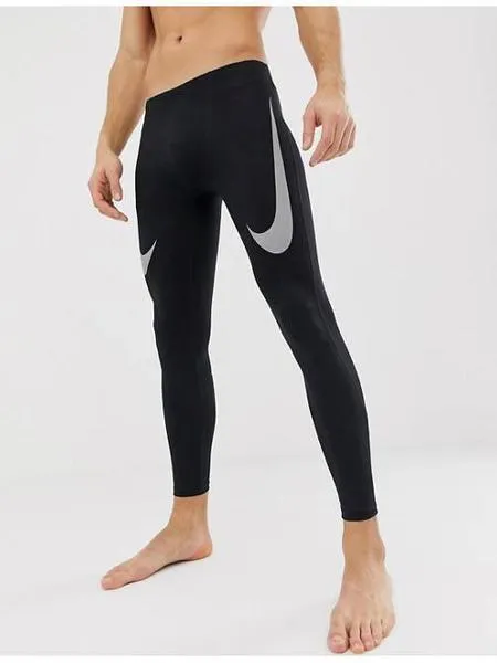 malla nike running negro hombre