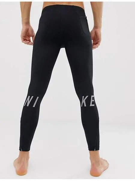 malla nike running negro hombre