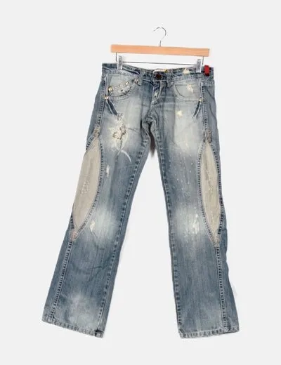 Maluka Jeans denim combinado