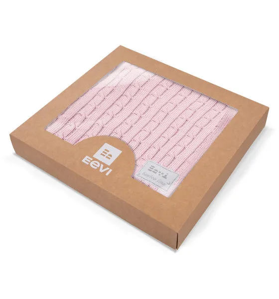 Manta de bambú color rosa para bebé