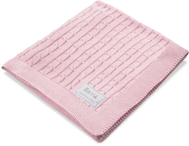 Manta de bambú color rosa para bebé