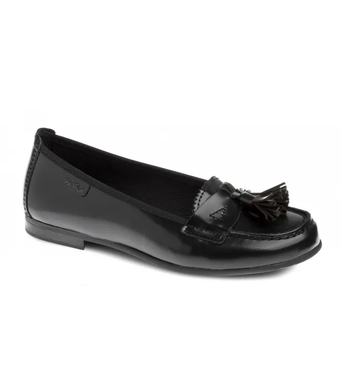 Mocasín piel florentic negro Paola