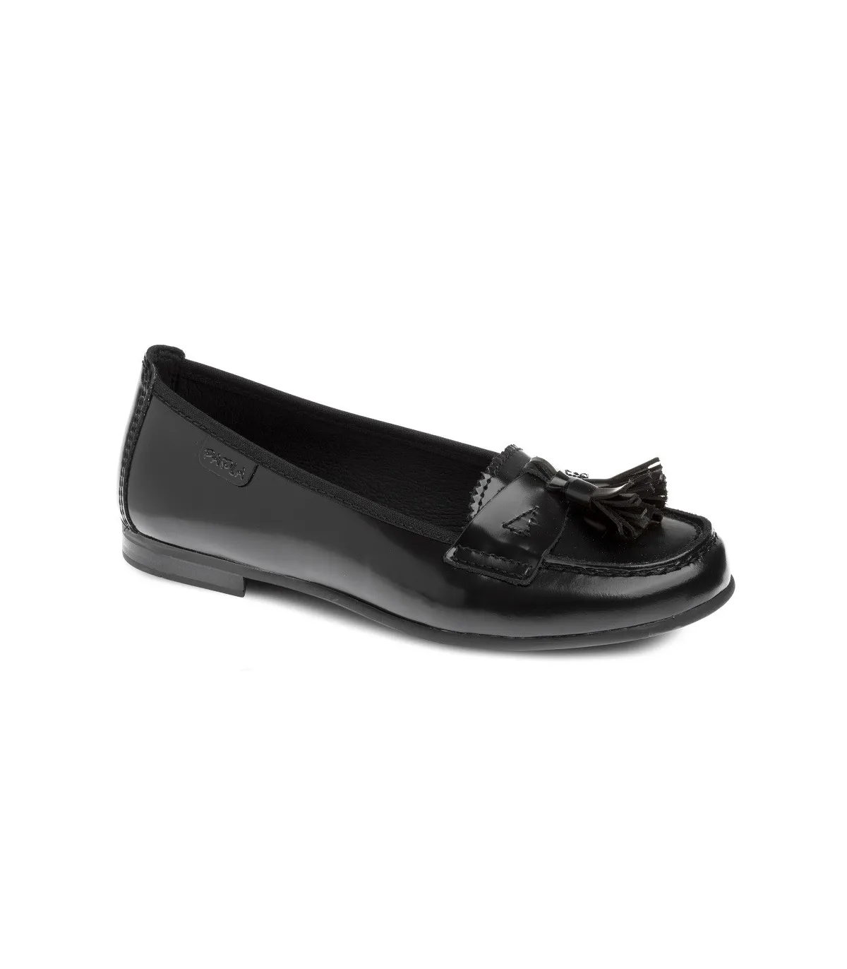 Mocasín piel florentic negro Paola