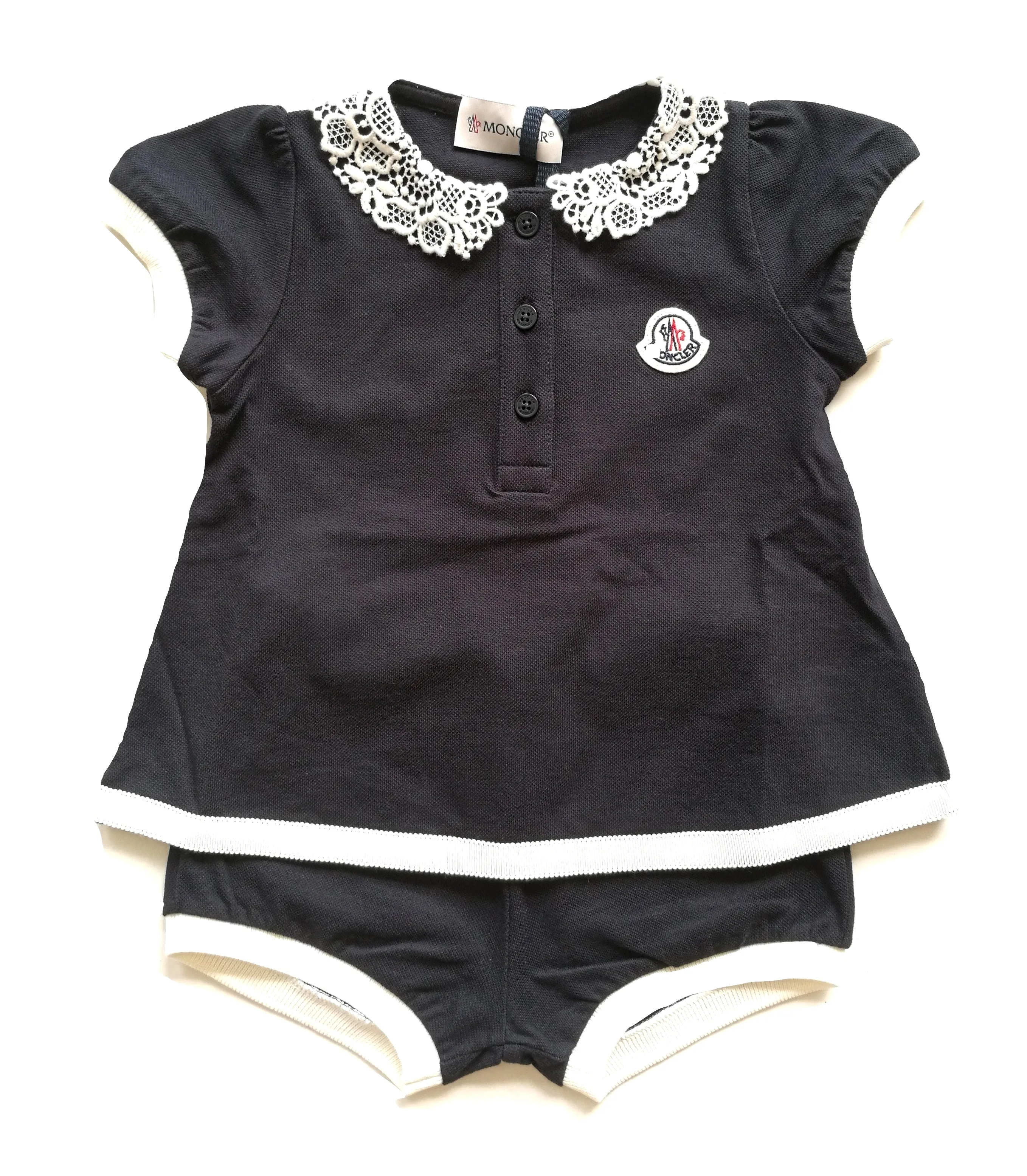 MONCLER junior vestido a juego con coulotte corto para niña 8858805 azul