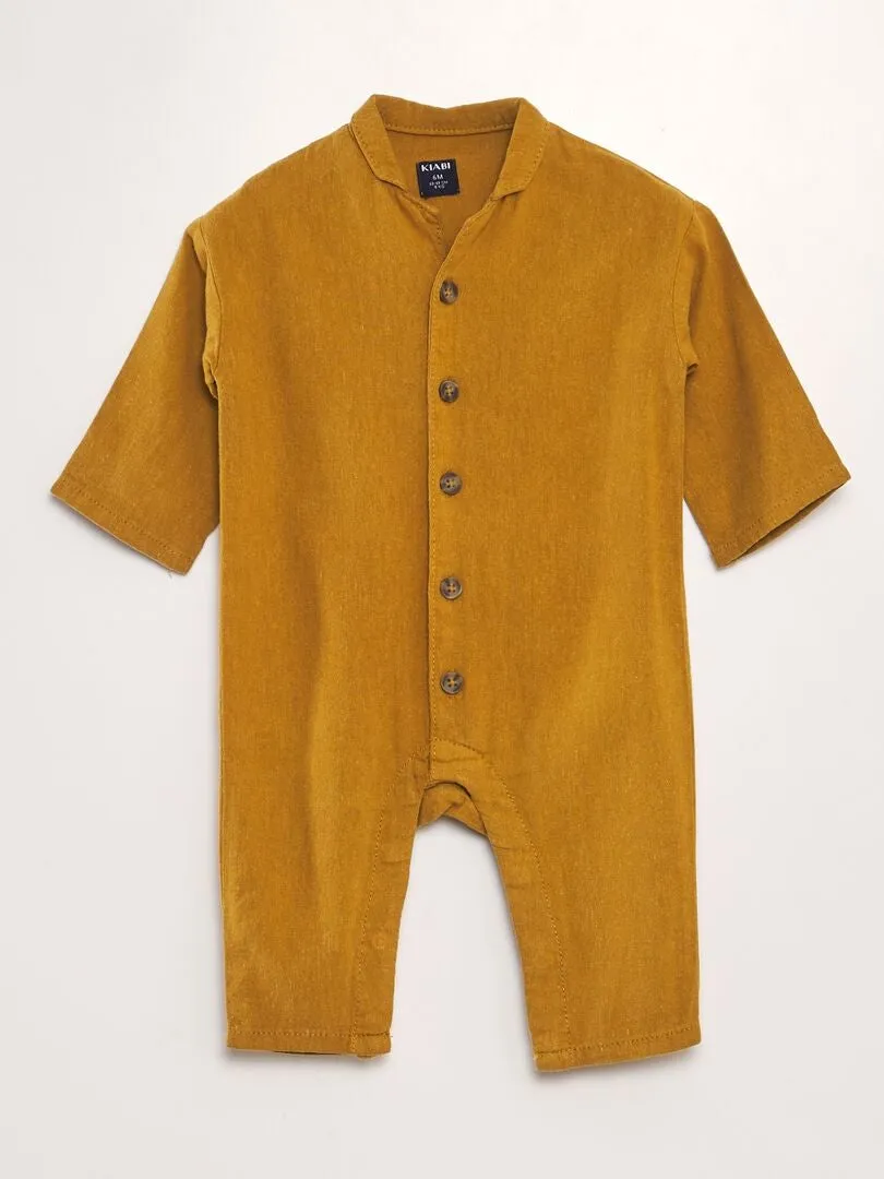 MONO DE MEZCLA DE LINO   UNISEX  AMARILLO
