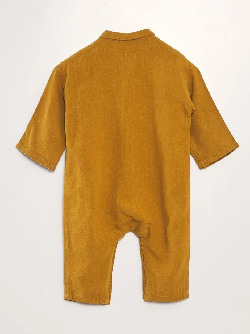 MONO DE MEZCLA DE LINO   UNISEX  AMARILLO