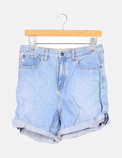 Mud jeans Short azul denim