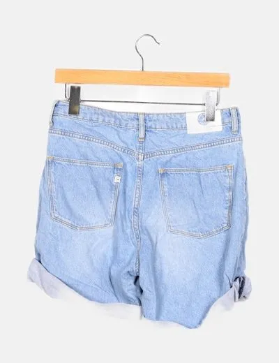 Mud jeans Short azul denim