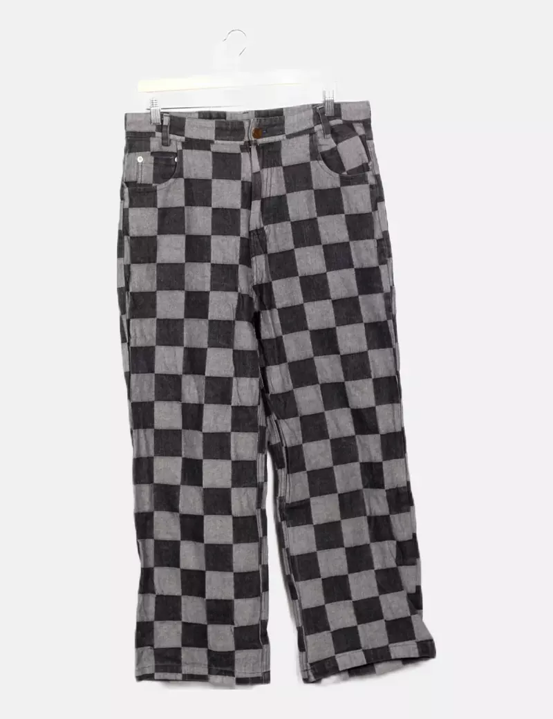 Nana Jeans denim negro cuadros