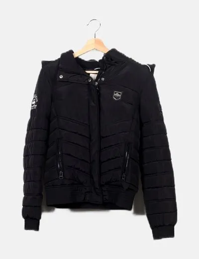 Nickelson Chaqueta negra acolchada