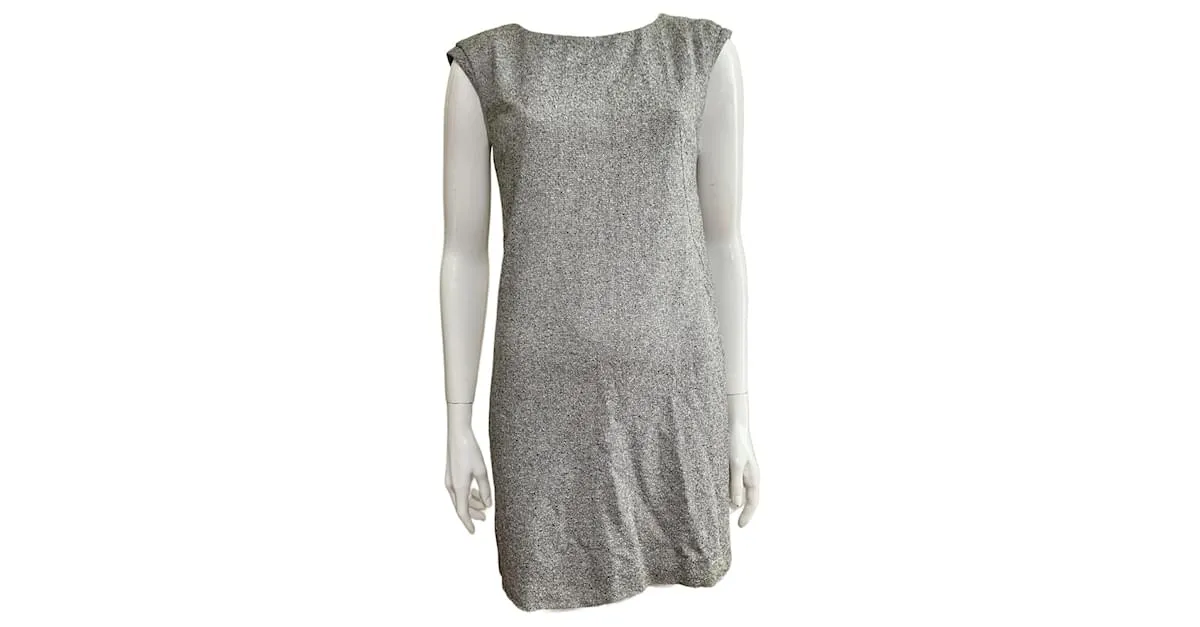 Nicole Fahri Vestido mini de tweed Gris 