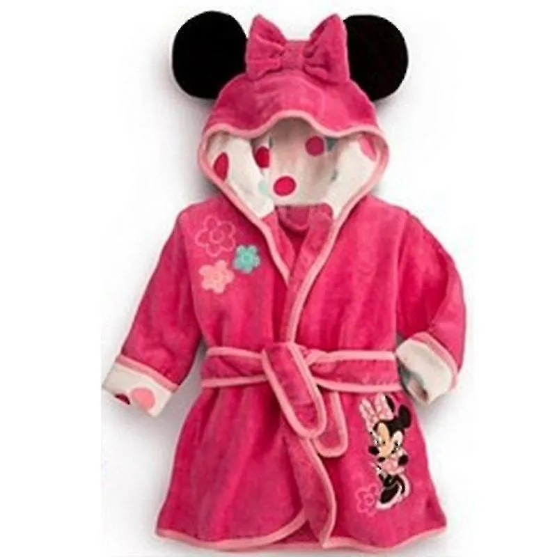 NIñO PEQUEñO BEBé NIñOS NIñAS BATA DE BAñO CON CAPUCHA MINNIE MOUSE BATA DE VELLóN SUAVE DIBUJOS ANIMADOS PIJAMA PIJAMAHAO