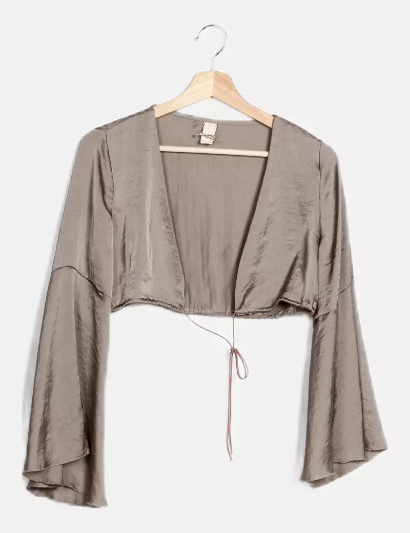 NoName Chaqueta marrón satinada