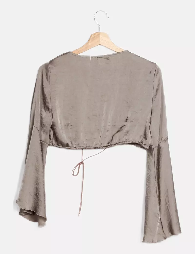 NoName Chaqueta marrón satinada